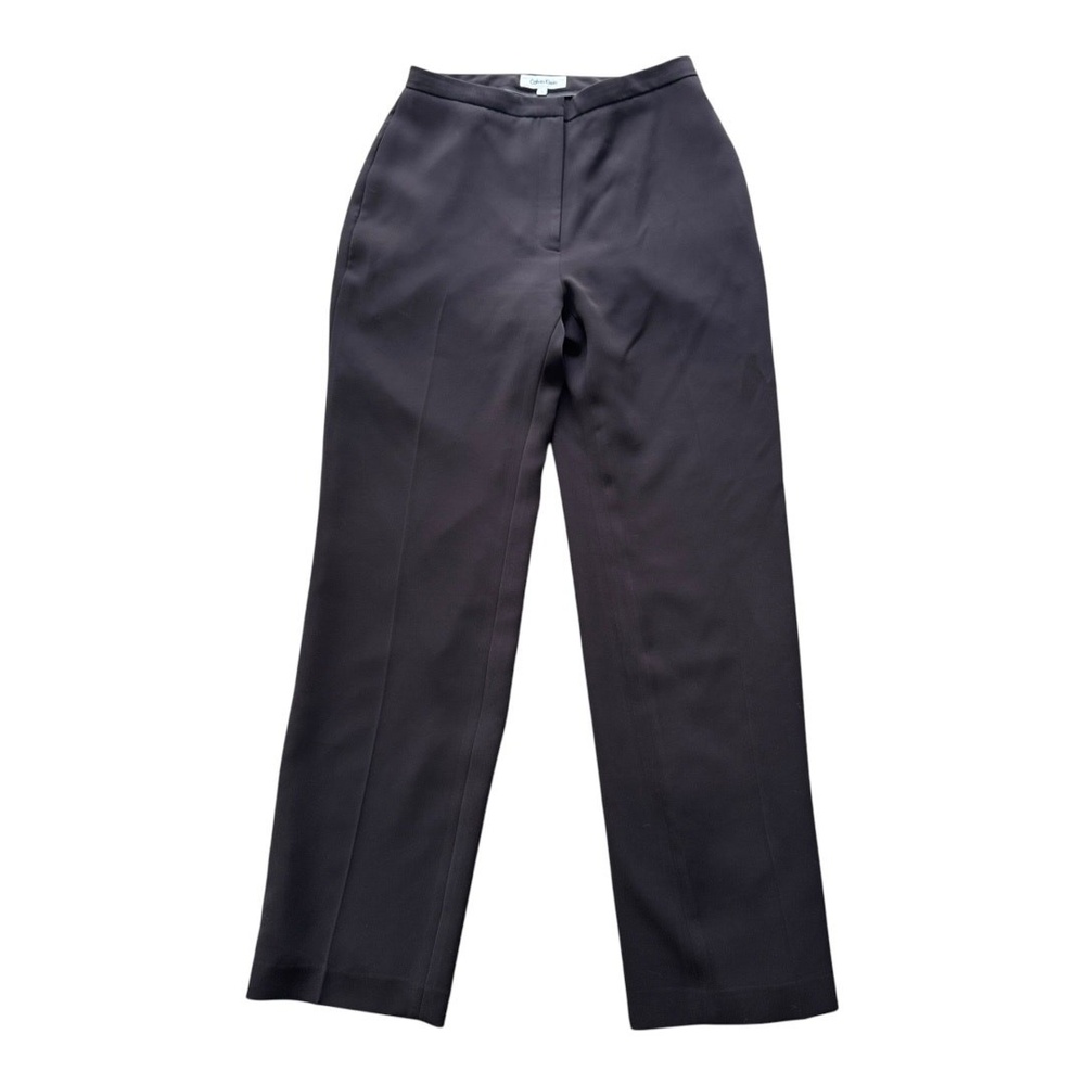 Calvin Klein Womens Dress Pants Trousers Slacks Brown Straight Leg 4